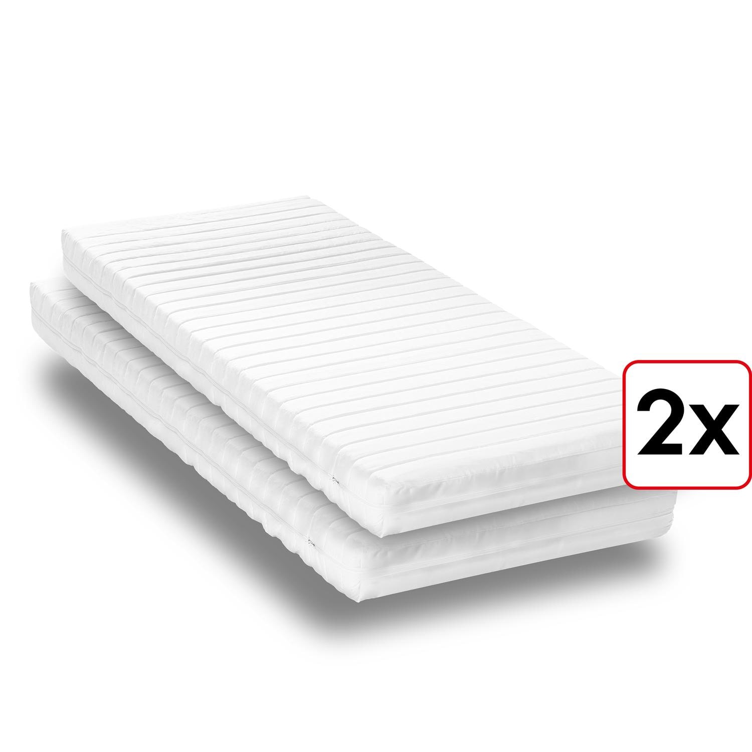 Matelas en mousse froide K16 / 90 x 200 cm / H2 + H3 / 16 cm d'épaisseur Twin Matelas en mousse froide K16 / 90 x 200 cm / H2 + H3 / 16 cm d'épaisseur Twin