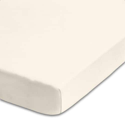Castell Drap-housse Microfibre jersey interlock champagne 90 x 190 - 100 x 200 cm