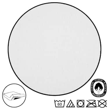 Drap-housse en jersey blanc 90 x 190 - 100 x 200 cm 100% coton bio