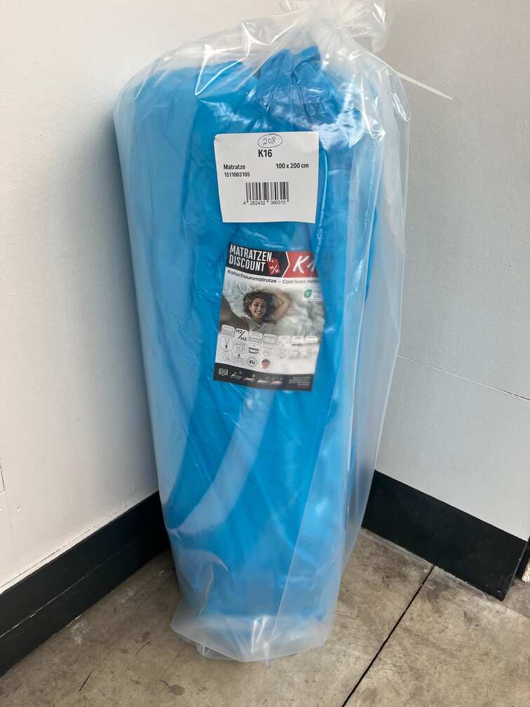 Retour en ligne du matelas en mousse à froid K16 / 100 x 200 cm / H2 + H3 / hauteur 16 cm