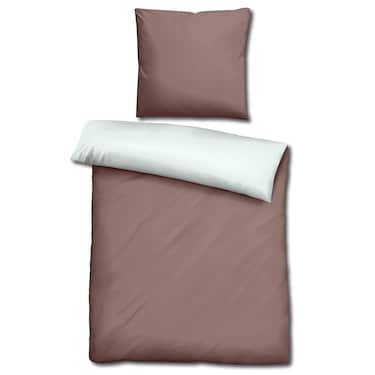 Sleezzz® Renforcé réversible marron clair/blanc 135 x 200 + 80 x 80 cm