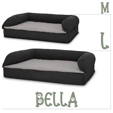 100 x 70 x 27 cm Lit orthopédique pour chien avec dossier taille M