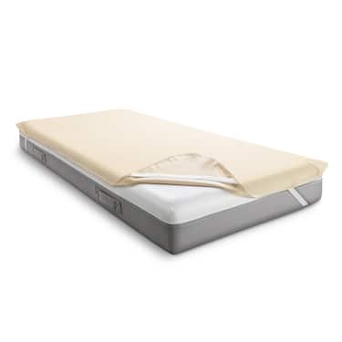 Sleezzz Basic Molton Protège-matelas 90 x 190 cm, protège-matelas 100 % coton, coloris naturel , tension fixe
