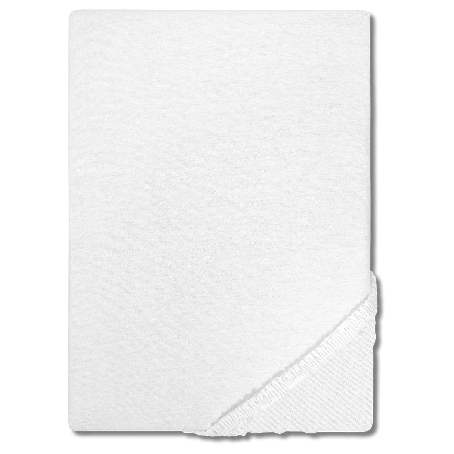 Setex REFIBRA Drap-housse en coton fin blanc 200 x 200 cm