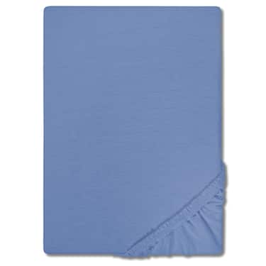 Lot de 4 draps-houssesCloudComfort Basic Jersey stretch bleu 140 x 190 - 160 x 200 cm (4 pièces)