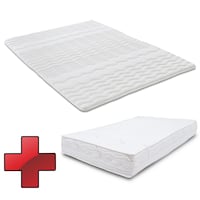 Matelas ergonomique en mousse froide Supportho Lavender 90 x 200 cm, hauteur 18 cm, degré de fermeté H2/H3 + surmatelas / surmatelas 90 x 200 cm