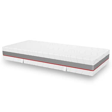 Matelas ergonomique à ressorts ensachés Sleezzz Premium 90 x 200 cm, hauteur 23 cm, degré de fermeté H2/H3 + surmatelas / surmatelas 90 x 200 cm