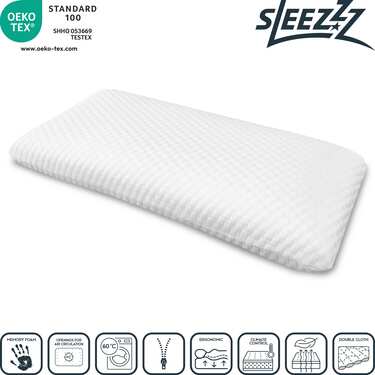 4 oreillers cervicaux Sleezzz Diamond Visko Air 40 x 80 cm