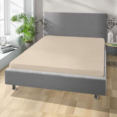 Setex REFIBRA Drap-housse en cotton fin crème 140 x 200 cm