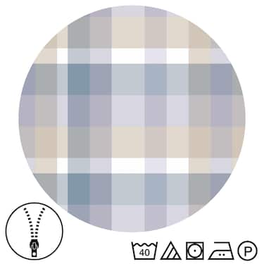 Lot de deux draps en microfibre CloudComfort Basic à carreaux 135 x 200 + 80 x 80 cm