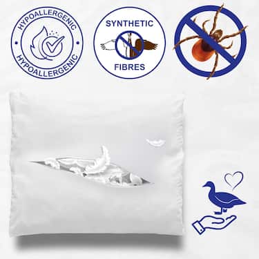 4 x CloudComfort Basic oreillers en microfibre 80 x 80 cm