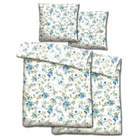 Lot de deux draps en microfibre CloudComfort Basic fleurs bleues 135 x 200 + 80 x 80 cm