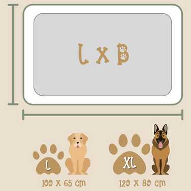 Petzzz Couverture pour chien Fred L 100 x 65 x 4 cm