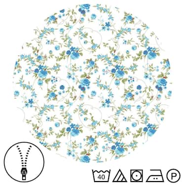 CloudComfort Basic microfibre linge de lit fleurs bleues 135 x 200 + 80 x 80 cm