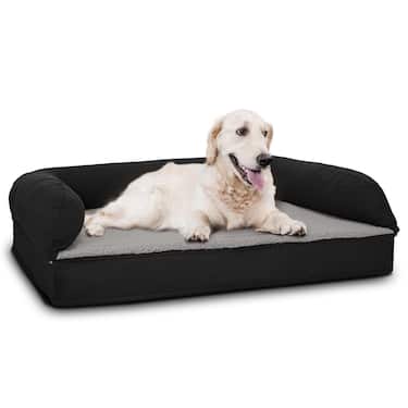 100 x 70 x 27 cm Lit orthopédique pour chien avec dossier taille M