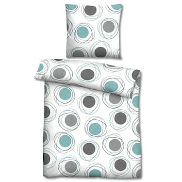 Dvojni paket posteljnine Castell Polycotton Renforcé 155 x 220 cm + 80 x 80 cm