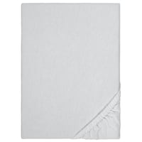 Drap-housse peluche d'hiver gris argenté 180 x 190 - 200 x 200 cm