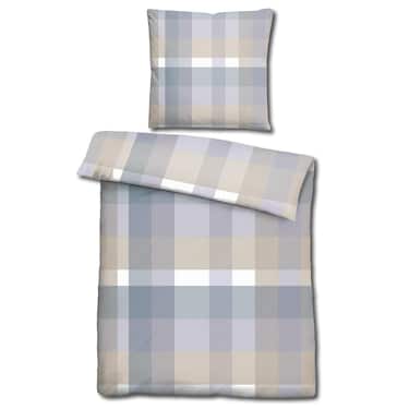 CloudComfort Basic mikrofiber sänglinne rutigt 135 x 200 + 80 x 80 cm