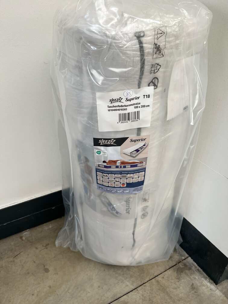 Retour en ligne Matelas à ressorts ensachés 7 zones Sleezzz Superior 100 x 200 cm, hauteur 18 cm, degré de fermeté H3