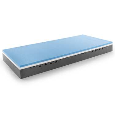 Matelas viscoélastique Sleezzz Premium 90 x 200 cm, hauteur 20 cm, degré de fermeté H2/H3, avec poignées réversibles + surmatelas / surmatelas 90 x 200 cm