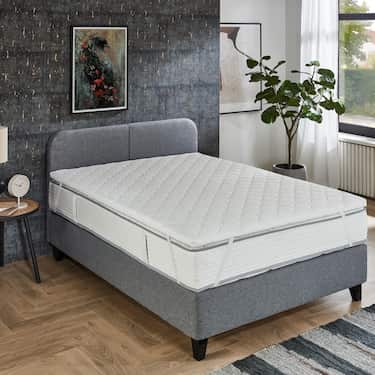 Surmatelas viscoélastique souple 180 x 200 cm, hauteur 6 cm, avec effet mémoire de forme