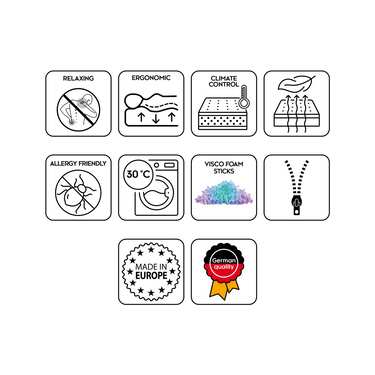 2 x oreillers viscoélastiques Dream 40 x 80 cm 2 x oreillers viscoélastiques Dream 40 x 80 cm