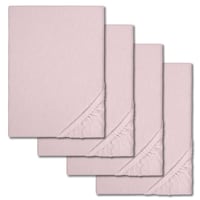 Sengelagen vinter fluffy pink 90 x 190 - 100 x 200 cm i en pakke med 4 stk.