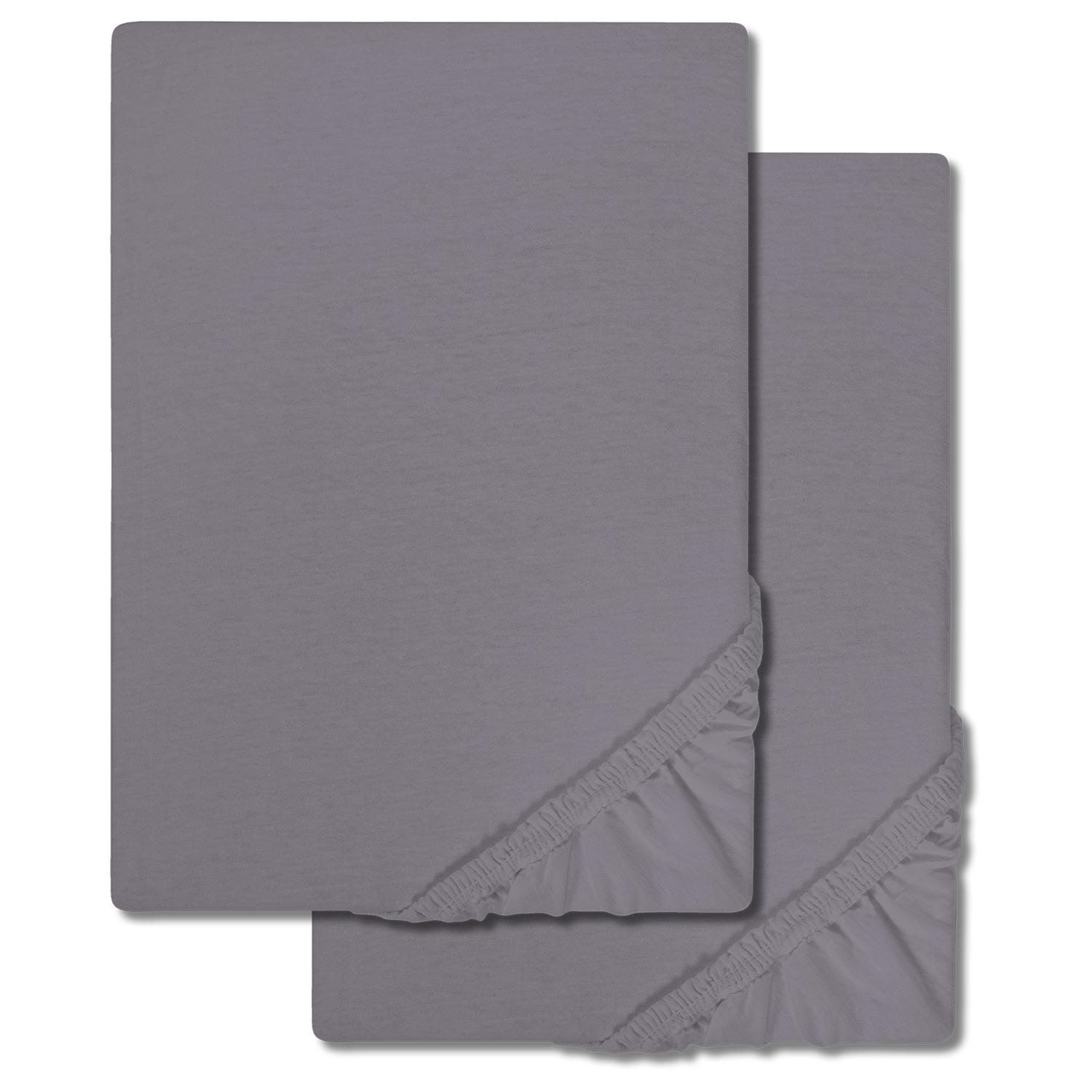 Embalagem dupla do lençol Castell biber cinzento escuro 90 x 190 - 100 x 200 cm Embalagem dupla do lençol Castell biber cinzento escuro 90 x 190 - 100 x 200 cm