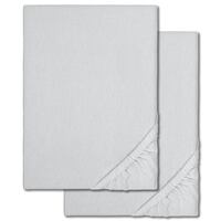 Drap-housse peluche hiver gris argenté 140 x 190 - 160 x 200 cm pack double