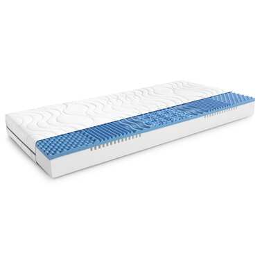 Matelas viscoélastique 7 zones Sleezzz Smart 80 x 200 cm, hauteur 18 cm, niveau de fermeté H3 avec mousse Air Memory + couverture douillette Sleezzz® Smart 150 x 200 cm