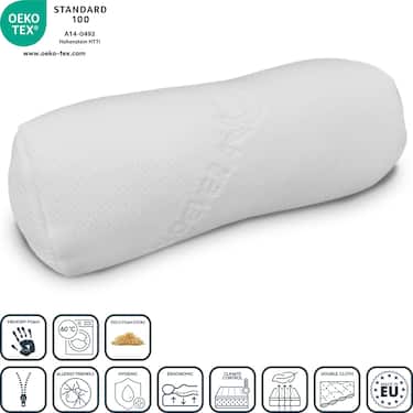 Genouillère et traversin Visco Aloe Vera avec mousse à mémoire de forme 40 x 15 cm