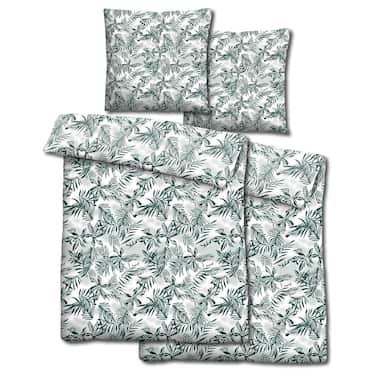 Lot de deux draps en microfibre CloudComfort Basic feuilles vertes 135 x 200 + 80 x 80 cm