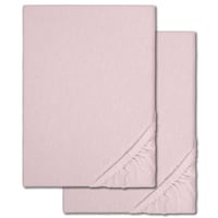 Skräddarsytt lakan vinter fluffig rosa 180 x 190 - 200 x 200 cm dubbelpack