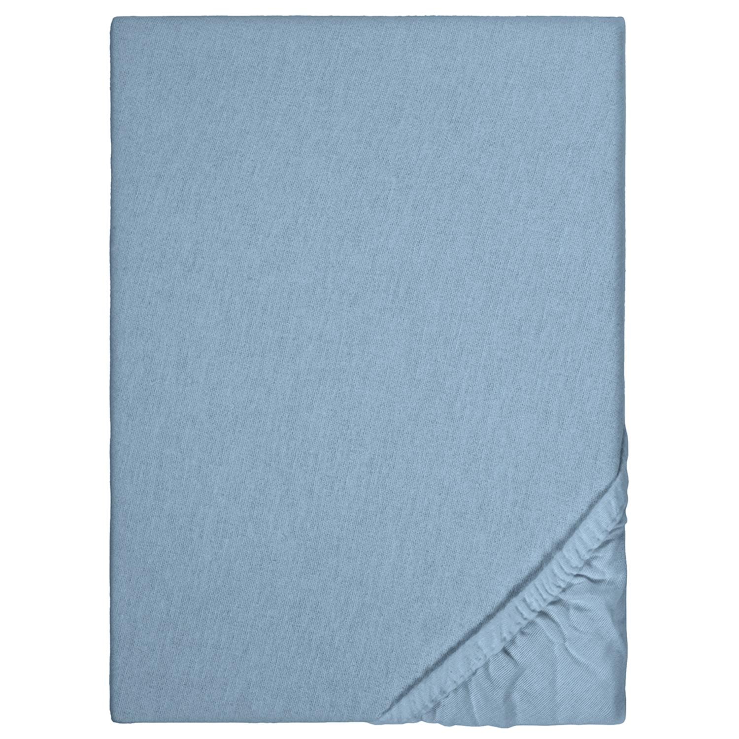 Drap-housse peluche hiver bleu 140 x 190 - 160 x 200 cm