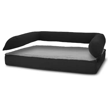 80 x 55 x 23 cm Lit orthopédique pour chien avec dossier taille M