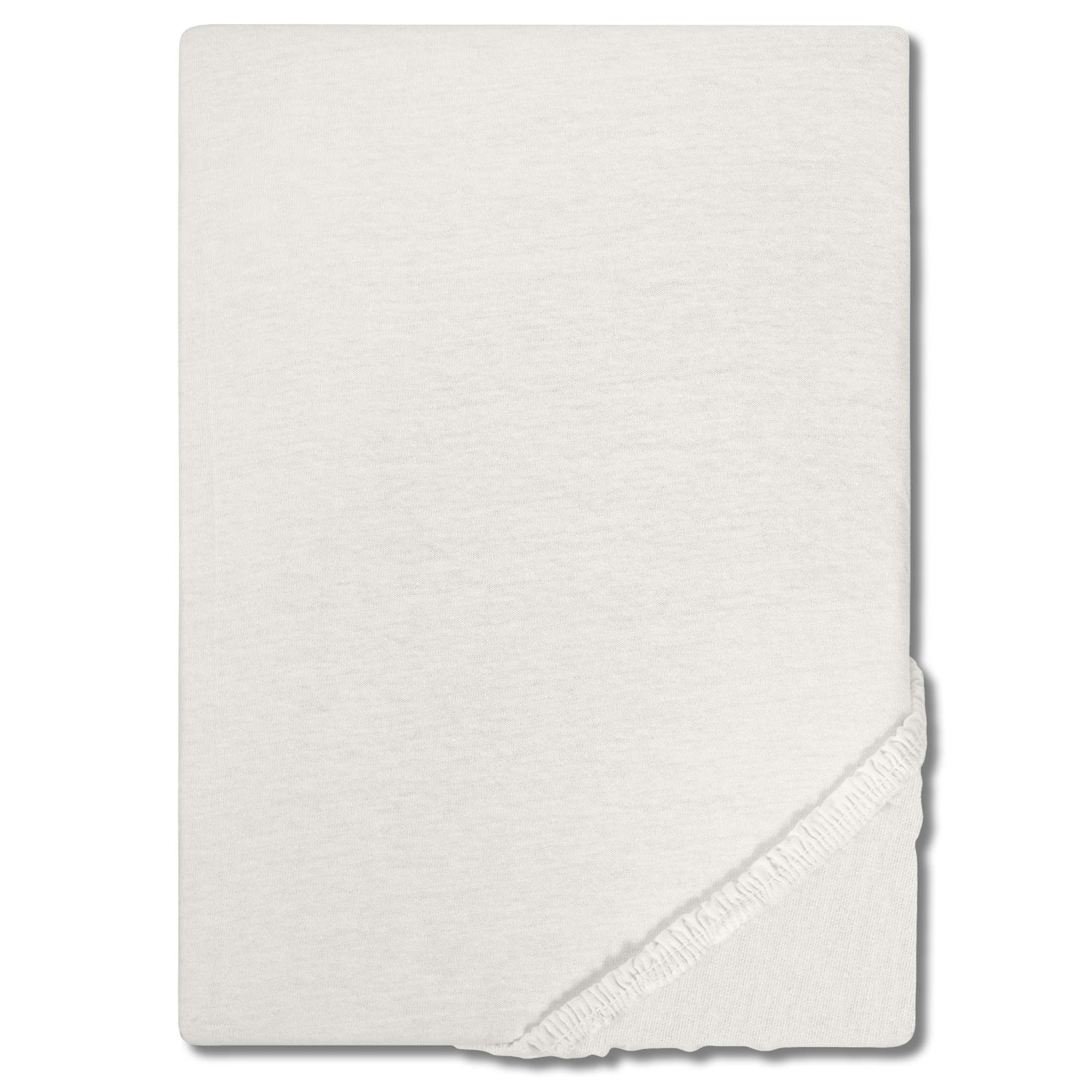 Drap-housse Castell Jersey blanc 90 x 190 - 100 x 200 cm