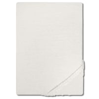 Drap-housse en coton Castell Jersey, blanc, 90 x 190 - 100 x 200 cm