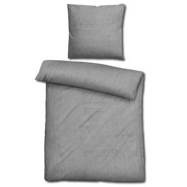 Lot de deux parures de lit Sleezzz® mousseline grise 135 x 200 cm + 80 x 80 cm