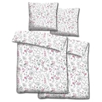 Lot de deux draps en microfibre CloudComfort Basic Fleurs d'été 135 x 200 + 80 x 80 cm