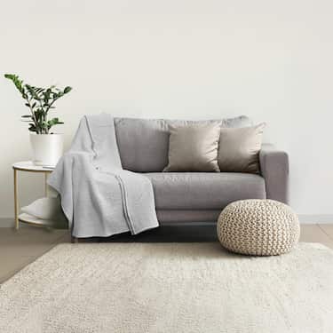 140 x 200 cm couvre-lit en polycoton léger gaufré gris clair